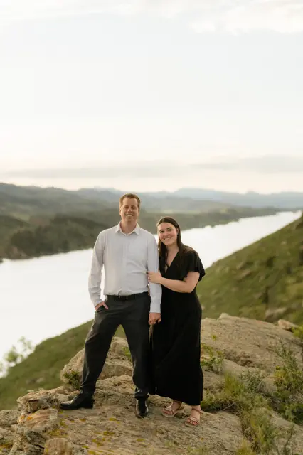 Standing together above the reservoir